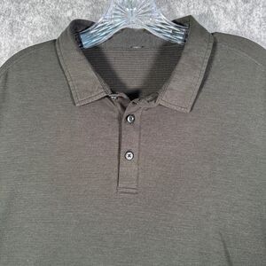 Lululemon Shirt Mens Size Large Black Short Sleeve Polo Lightweight Golf